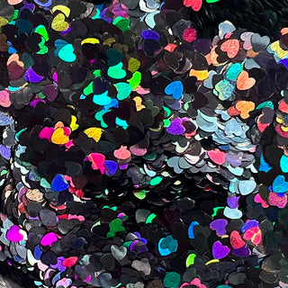 Glitter Stash Black Hearts